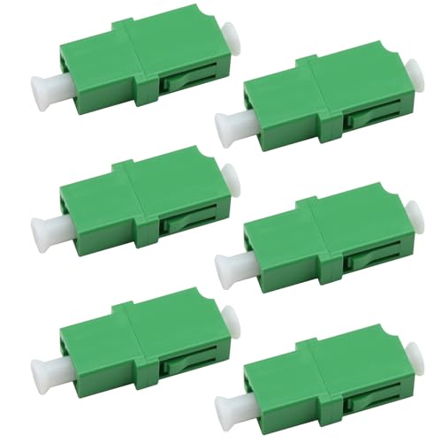 Pack of 6 Fibre Optic Adapter Socket Fibre Optic Coupling (LC/A, PC) Female Simplex Single Mode for Single Mode Cable Plug and Play Solution for Fast Cabling in Networks Data Centers and FTTH Applications
