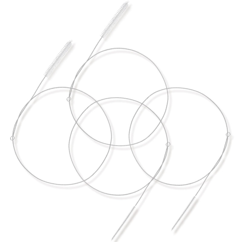 [Australia - AusPower] - Gjinxi Pack of 4 Hose Brush, 100 cm, Extra Long Cleaning Brush, Nylon Milk Tube Brush, Thin Bottle Brush, Tube Brush for Straw Pipe, Hose, Bottles, Fridge Drain Straw Brush White 39.37 inch/100 cm 