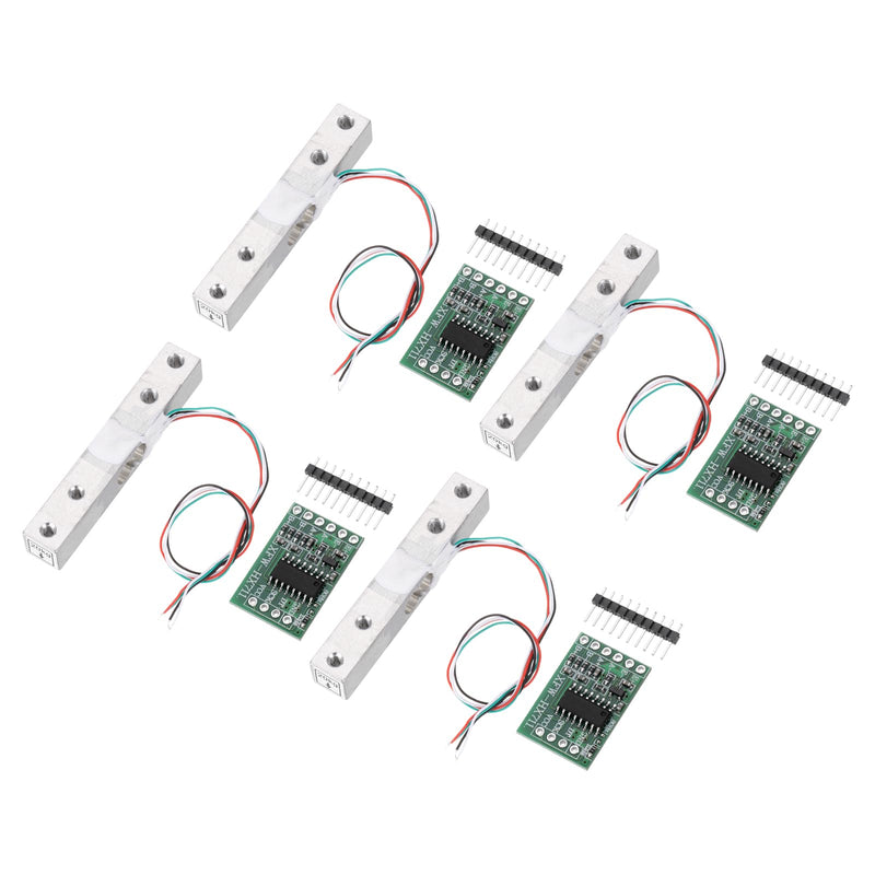 [Australia - AusPower] - QUARKZMAN Digital Load Cell 20 kg + HX711 Module Weighing Sensor 24 Bit Precision A/D Dual Channel for DIY Portable Electronic Kitchen Scale Kit Pack of 4 
