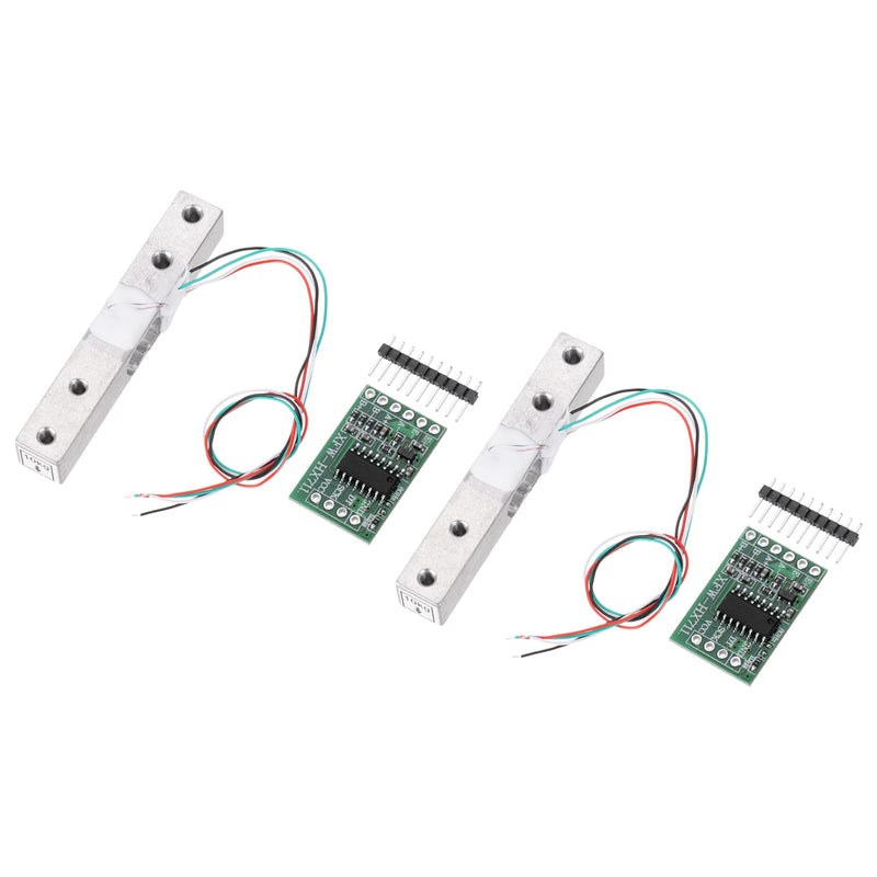 [Australia - AusPower] - QUARKZMAN Pack of 2 Digital Load Cell 10 kg + HX711 Module Weighing Sensor 24 Bit Precision A/D Dual Channel for DIY Portable Electronic Kitchen Scale Kit 