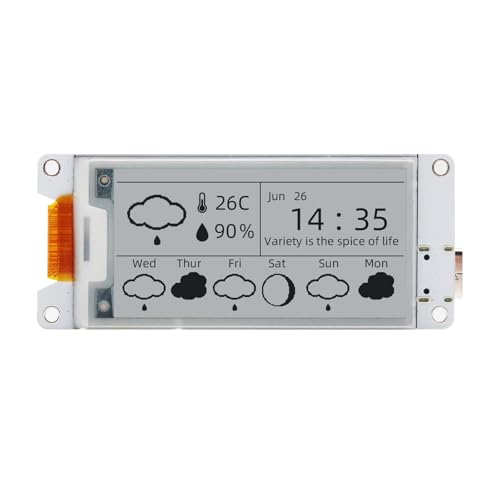 2.13 Inch LoRa E-Ink Display Module, ESP32-S3 USB C with SX-1262 LoRa ESP32 Support WiFi BLE Meshtastick for Arduino (with Acrylic Shell + Antenna)