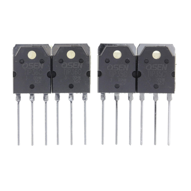 2 Pairs TIP35C + TIP36C NPN PNP Silicon Power Transistor TO-3PN 120V 11A 125W hFE:80-160