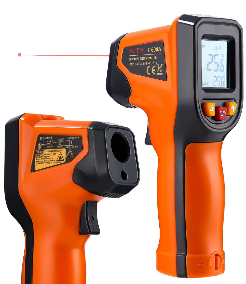 [Australia - AusPower] - Toaren Infrared Digital Thermometer 50 °C ~ 600 °C IR Temperature Gun Digital Laser Temperature Meter with LCD Display (Not for People) 
