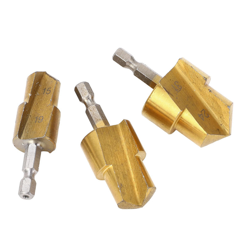 [Australia - AusPower] - Pack of 3 PVC Pipe Reamer, Plastic PVC Pipe Fitting Reamer, Sanitary Tools, High Performance Pipe Reamer Drill, Pipe Expander Tool, Pipe Reamer for PVC PPR 