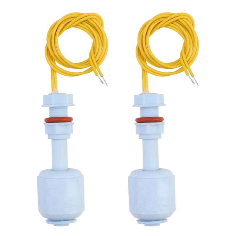 [Australia - AusPower] - Pack of 2 Liquid Float Switch Liquid Sensor Water Level Sensor PP Plastic Float Switch for Hydroponics Gardening Aquarium Pool Tank 10 W 52 mm Blue 