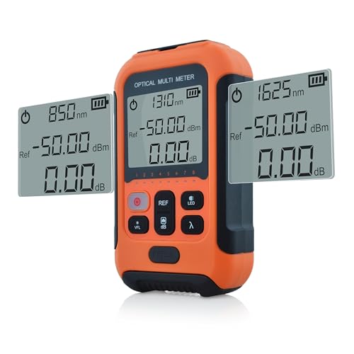 800nm to 1700nm OPM -50dBm to +26dBm Optical Fibre Power Meter OPM Optical Fibre Power Meter Integrated 20km 650nm VFL Compatible with FC+SC+LC+ST-SS103PVC13 SS103PVC13(800~1700nm/-50~+26dBm OPM)