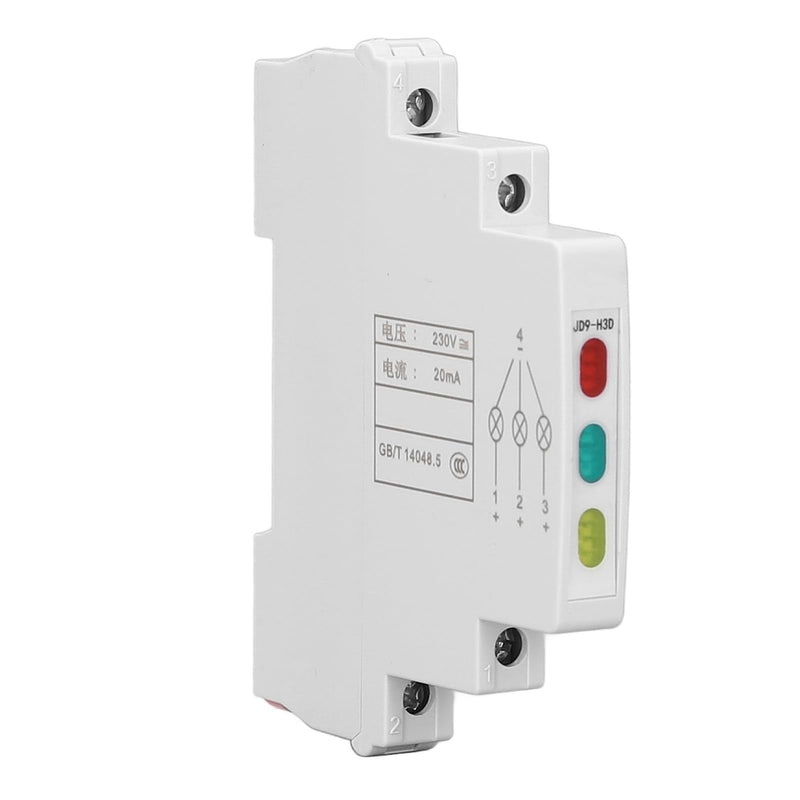 DIN Rail Indicator Light JD9-H3D Rail Indicator Light AC DC Red/Green/Yellow Lights up PC 20 MA For Displaying Telecommunication Electrical Signals
