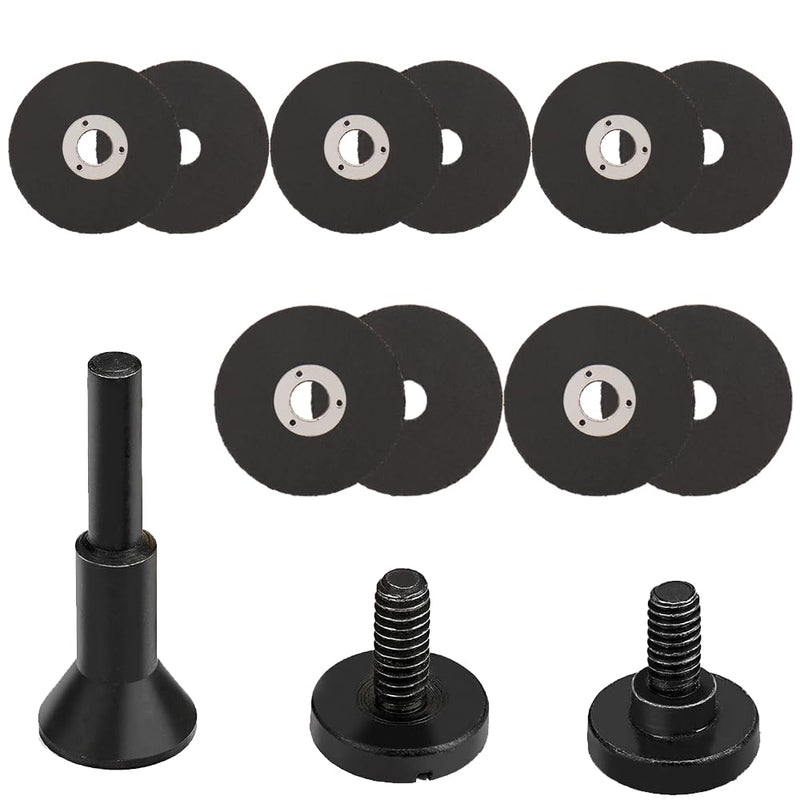 [Australia - AusPower] - SIFANG 1.0 mm Cutting Disc 50 mm Metal Cutting Disc, 50 x 10 x 1.0 mm Thin Flex Disc Straight Pack of 10 with 6.35 mm Tool Holder, for Die Grinder Cuts Steel Stainless Steel Stainless Steel Stainless 50 mm-10 pieces + shank 