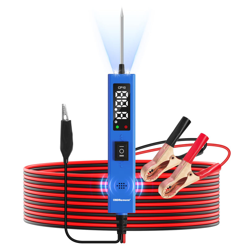 [Australia - AusPower] - OBDResource Test Lamp Car Circuit Tester, 0-80V DC Car Voltage Tester with Circuit Sensor Digital Screen for Testing Car Battery/Continuity/Earth/Polarity/Diode/Lamp CP10 