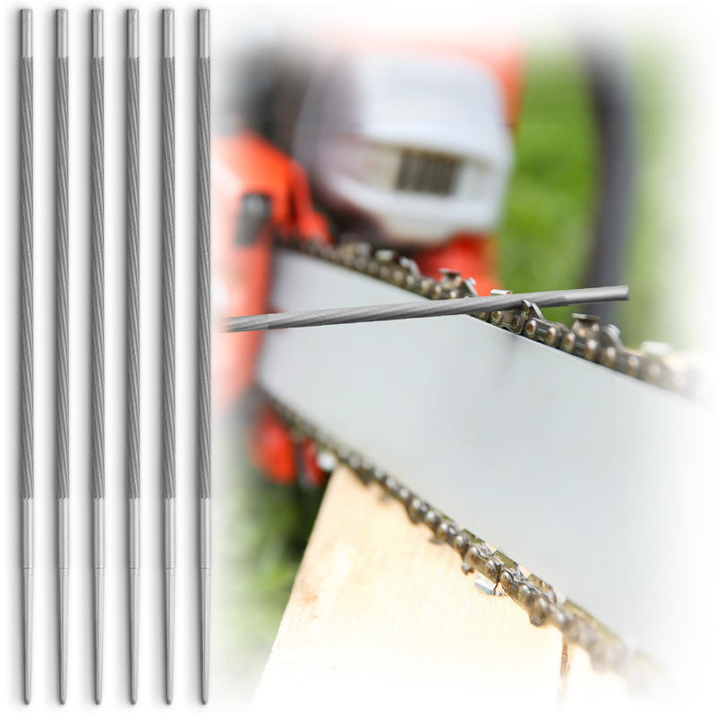 [Australia - AusPower] - Chainsaw Sharpening Files Set - 6 Round Files Compatible with 325 Chainsaws - Efficient Tool Set for Filing Saw Chains - From EffektWerk 