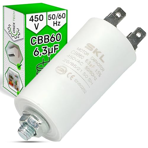Capacitor 6.3µf CBB60 Rated Voltage 450 V Starting Capacitor ONIX TECH