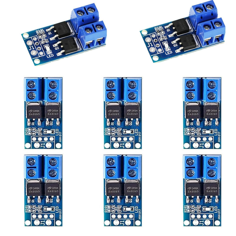 DC 5V-36V 400W FET Trigger Switch Drive Module Board Pack of 8 | Dual MOSFET Driver Module Dual High-Performance Switching Driver Module PWM Controller Switchboard Driver Module for Ar-duino