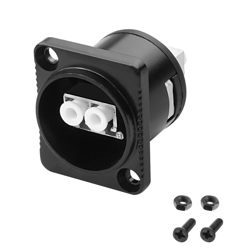 [Australia - AusPower] - MEIRIYFA D-Type LC to LC Fiber Optic Panel Mount Adapter Plug, LC Female to Female Coupler LC Fibre Optic Keystone Socket for Wall Plate Patch Panel (1 PCS) 