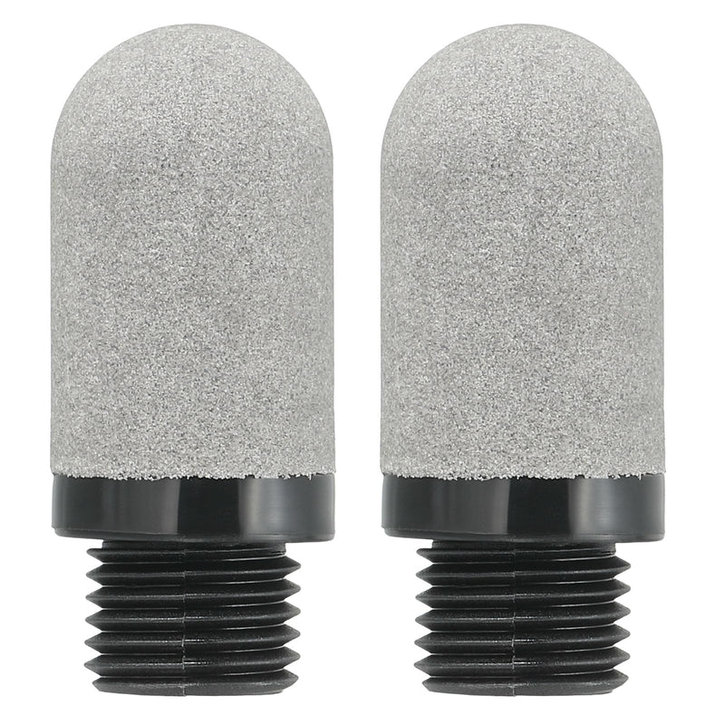 PATIKIL Plastic Pneumatic Air Silencer G 1/4 Pack of 2 Air Line Compressor Exhaust Fitting Solenoid Valve Silencer Baffle Pneumatic Silencer for Cylinder Oil Tanks, Gray | Air Line Compressor Exhaust Fitting Solenoid Valve Silencer Baffle Pneumatic...