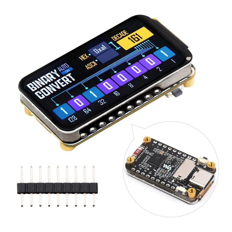 Waveshare ESP32-C6 1.47 Inch Microcontroller Wi-Fi 6 Development Board 160MHz Single-Core Processor 172 x 320 LCD Screen 262K Color with RGB BLE5 4MB Flash for LVGL GUI Development, etc