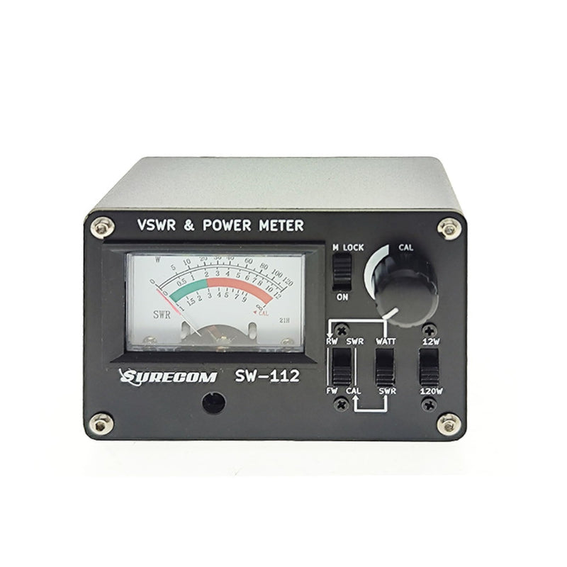 Mcbazel Surecom SW-112VU Power Meter Frequency 125-525MHz Power Range 0-120W VSWR & Power Meter, Supports 50 Ohm Forward Reflected RF Power Meter
