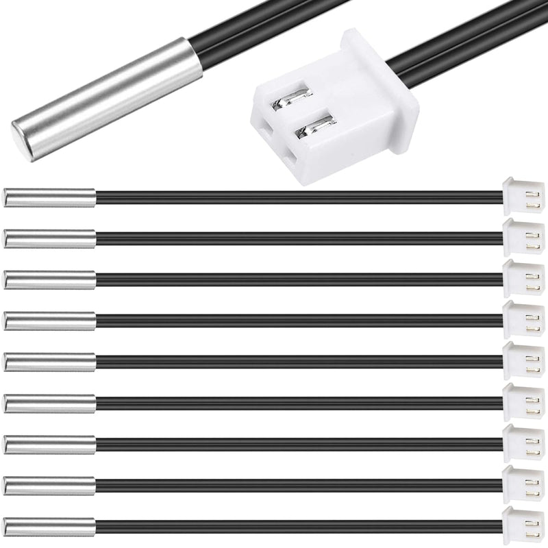 [Australia - AusPower] - Xiatiaosann NTC Thermistor Temperature Sensor Probe 39.4 Inch XH2.54-2P Plug 3950 B Temperature Sensor Probe Digital Temperature Transmitter Extension Cable for Car Air Conditioning Refrigerator Pack 