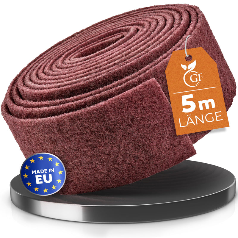 [Australia - AusPower] - GLANZFAKTOR Sanding Fleece Roll 5 m x 100 mm Grain 240 - Versatile Sanding Fleece Metal, Wood, Varnish, Stainless Steel - Ideal Sanding Pad, Sanding Sponge for Professional Applications 5 m P240 