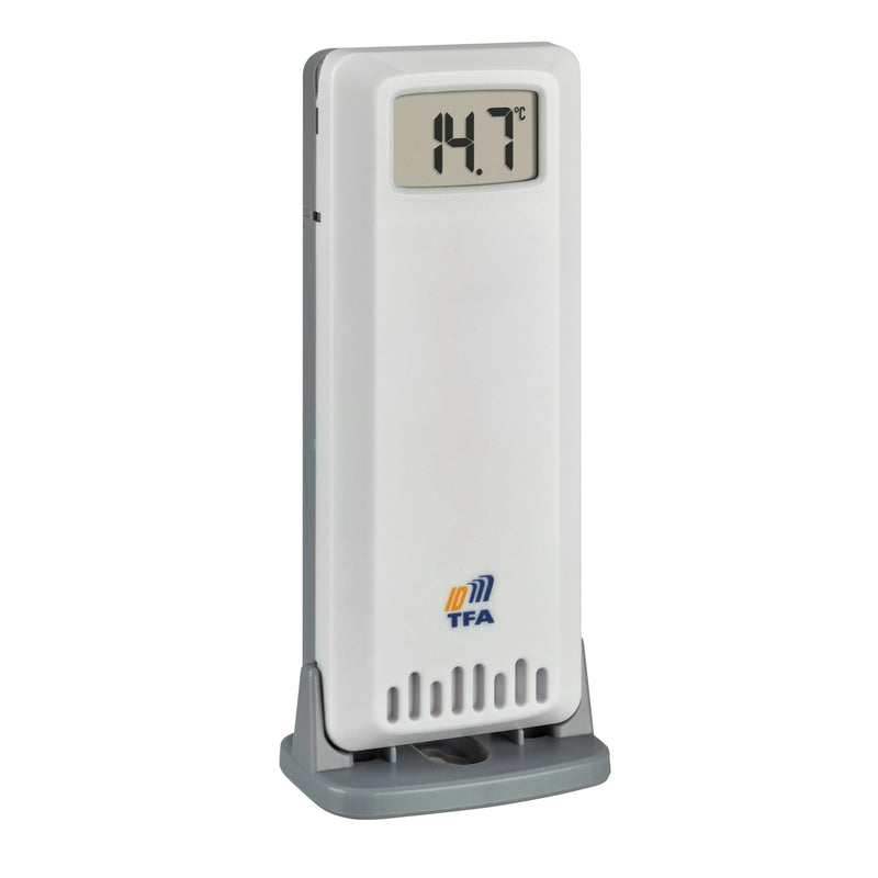 [Australia - AusPower] - TFA Dostmann TFA-ID Replacement / Additional Transmitter ID-A0, 30.3900.02, for Temperature and Humidity, for TFA.me Stations, for Climate Control, Outdoor or Indoor, 100 m Range, 868 MHz, White Thermo-Hygro Transmitter 