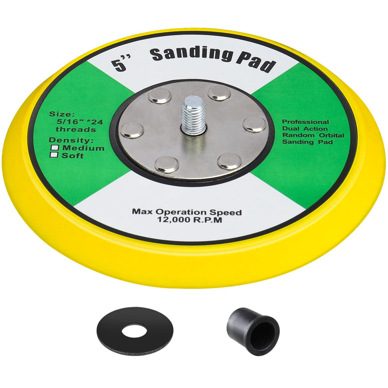 [Australia - AusPower] - MOGRQAP 5 Inch Grinder Support Plate 125 mm M8 Polishing Pad Polishing Waxing Buffing Electric Grinder Grinding Tool (5 inches/125 mm Yellow) 5"/125mm YELLOW 
