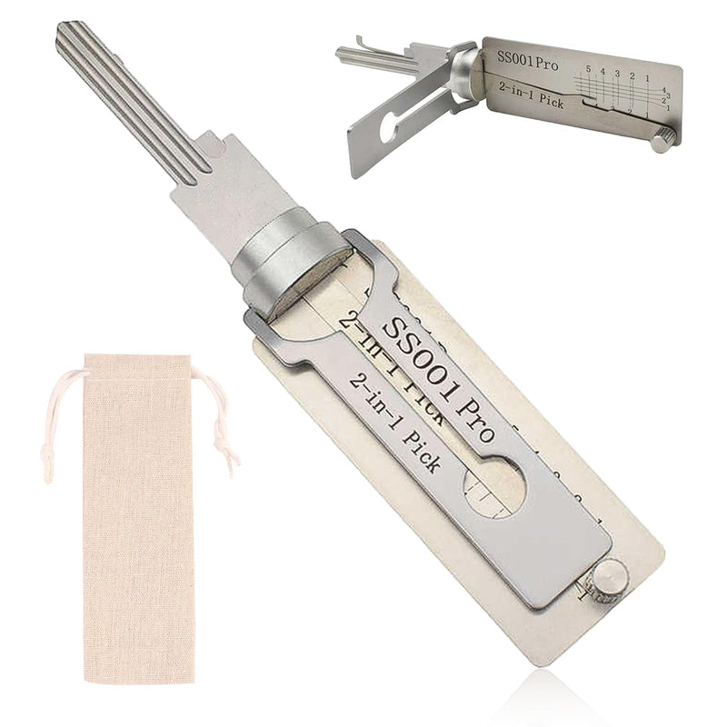 Key Decoder Made of Stainless Steel, Key Decoder Made of Stainless Steel Ss001, Stainless Steel Key Decoder, Key Decoder with 1 Storage Bag, Decoder Key, for Door Lock, Bedroom Lock
