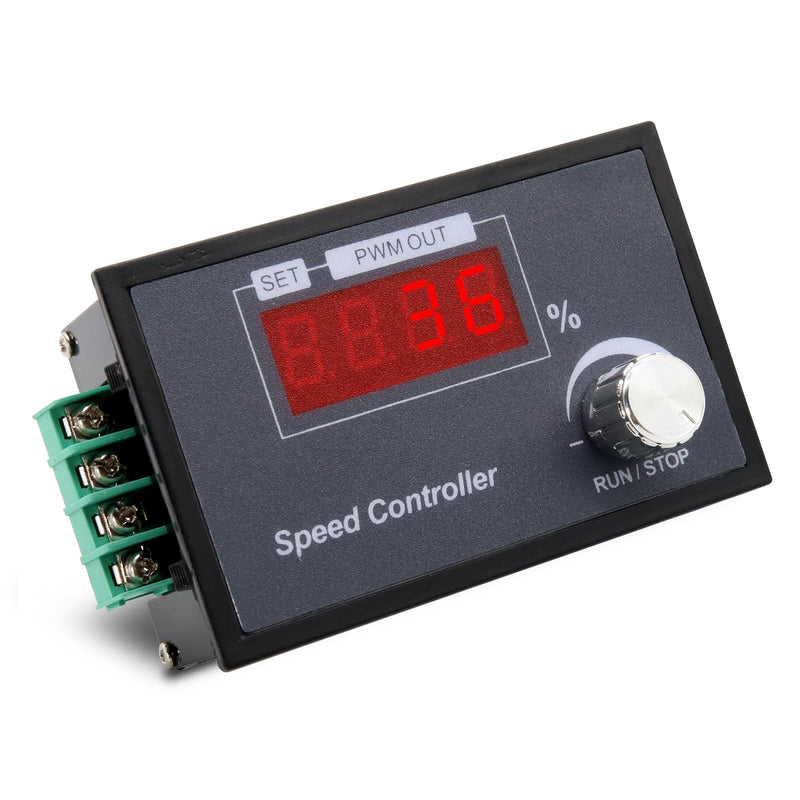 [Australia - AusPower] - PWM Motor Speed Controller Binghe DC 6-60V Motor Speed Controller, Rotary Knob, 1-100 kHz Adjustable Frequency, Motor Speed Controller with LED Numeric, 0-100% Speed Control, Soft Start/Stop, for DC 