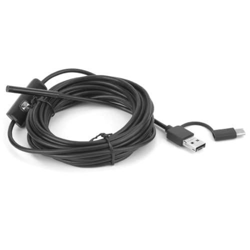 USB Endoscope, 5.5mm Lens, 2.0MP Camera with 6 LED Lights, 5M Cable, IP67 Waterproof, for and | Inspektionskamera 2MP, 5m Kabel, 6 LED