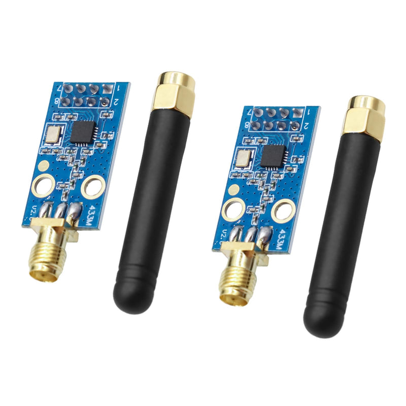 CC1101 Wireless Module CC1101 Wireless Module Module for Flipper Zero, CC1101 Wireless Module with SMA Antenna Connection 1.9-3.6 V DC Compatible with Arduino (Pack of 2)