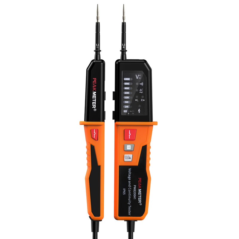 [Australia - AusPower] - Voltage Tester, Continuity Tester, Automatic Range 12 V ~ 1000 V, IP65 Multifunctional Comprehensive Electrical Tester, Can Measure AC/DC Voltage, Phase Sequence, Continuity, RCD, Battery-Free PM8200A1 