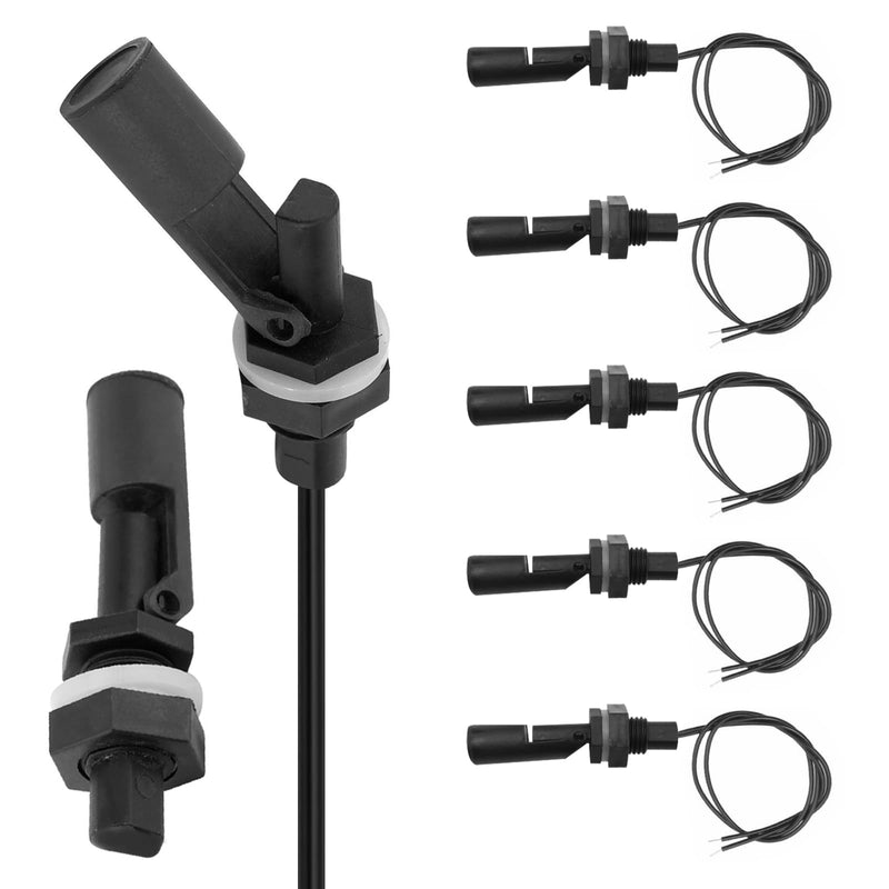 Joycabin 5pcs Float Switch Water Level Sensor Level Switch | Horizontal float switch for level detection for water tanks, aquariums and containers, reliable control black