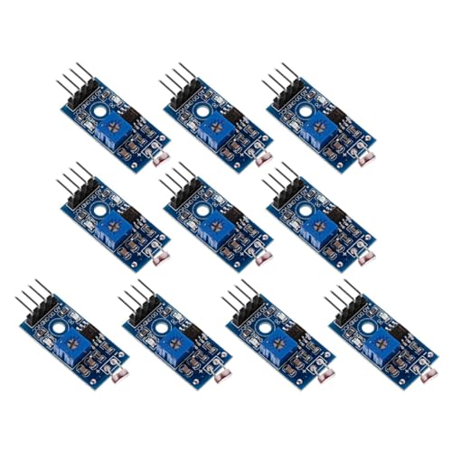 10pcs FONGKNOX 4 Pin DC 3.3V - 5V Digital Light Intensity Sensor Module Photoresistor Photoresistor Compatible with Arduino
