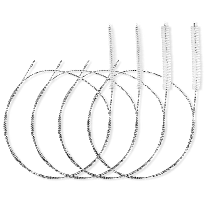 [Australia - AusPower] - Ymapinc Pack of 4 Stainless Steel Hose Brush, Flexible Pipe Brush, Cleaning Brush, Pipe Cleaner, Long Pipe Cleaning Brush for Straw Pipe, Drinking Hose, Fridge Drain, Laboratory Catheter (100 cm) 