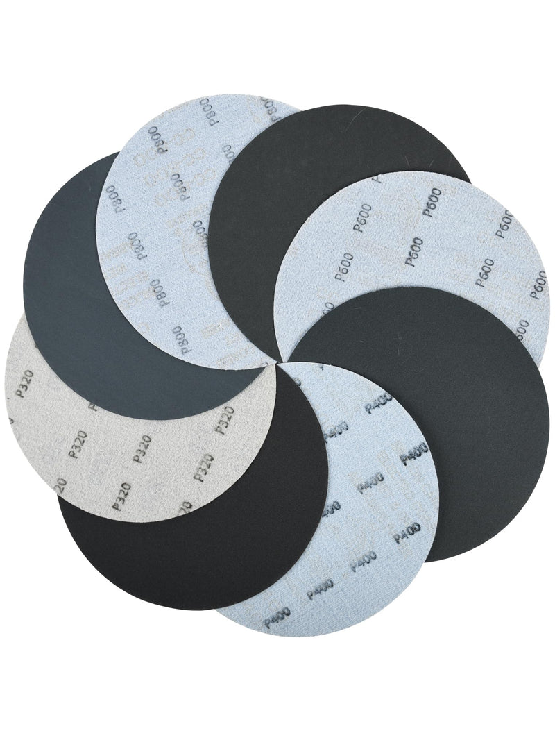 [Australia - AusPower] - 180 mm Sandpaper Grit 320/400/600/800 for Wet Sanding, Pack of 20 Sanding Sheets for Car Paint Repair, Metal Polish & Wood Surfaces 0 hole, grit 320/400/600/800 