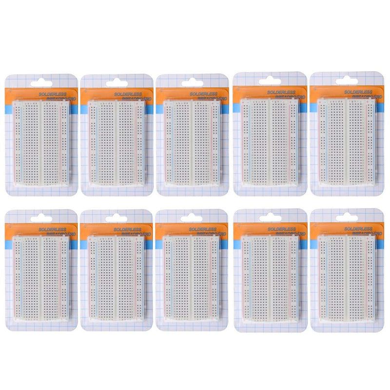[Australia - AusPower] - Hailege 10pcs 400 Ties Mini Solderless Breadboard Universal 400 Contacts Solderless Breadboard 400 Points Prototyping Shield 