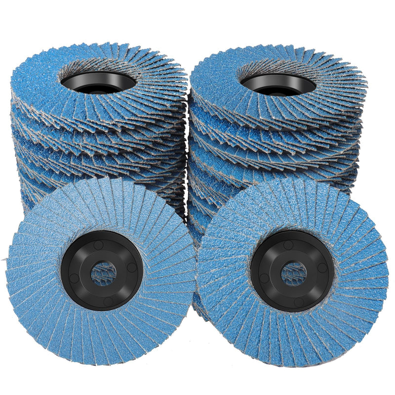 [Australia - AusPower] - MOGRQAP Pack of 12 76 mm Flap Discs, Fine Surface Flap Sander, 40/60/80/120 Grain Angle Grinder, Polishing Mop, Sanding Discs, Flap Disc for Metal, Wood, Steel Grit set 12 pieces 76 mm 