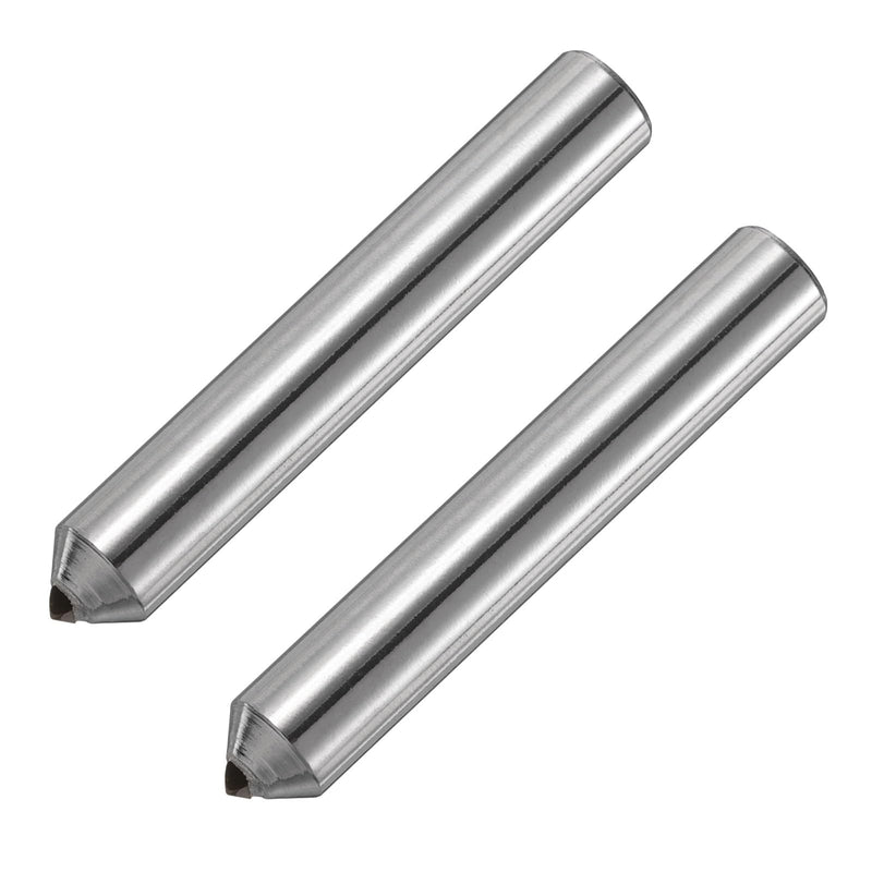 [Australia - AusPower] - QUARKZMAN Pack of 2 Diamond Grinders, 8 mm x 50 mm (5/16 x 2 inches), Single Conical Point Grinding Wheel, Round Pen, Welded Diamond Dressage Tools, Silver Tone 
