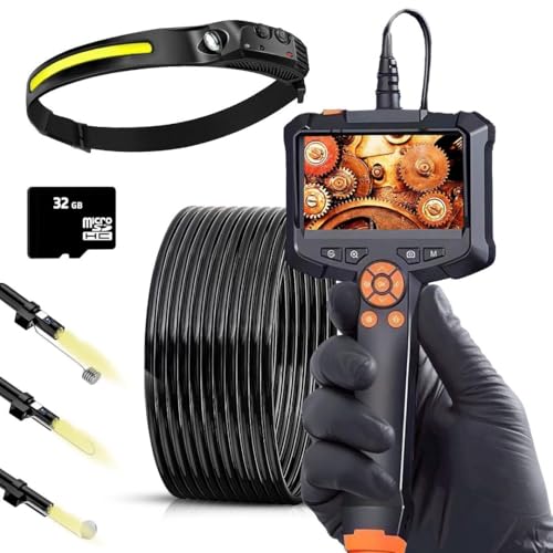 Valuefind Auto Focus Endoscope Wide Angle Camera 2MP 8 Adjustable LEDs Integrated 4.3 Inch HD Screen for Performing Your Industrial Inspections Home or Mechanics