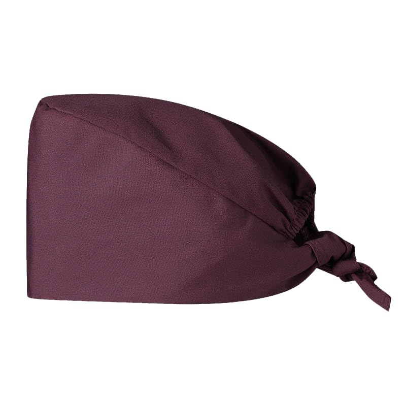 [Australia - AusPower] - Surgical Cap - 100% Cotton - Standard Size - Plain - With Absorbent Sweatband - For Dentists, Vets & Medical Staff - Breathable & Comfortable (Burgundy) Burgundy red 
