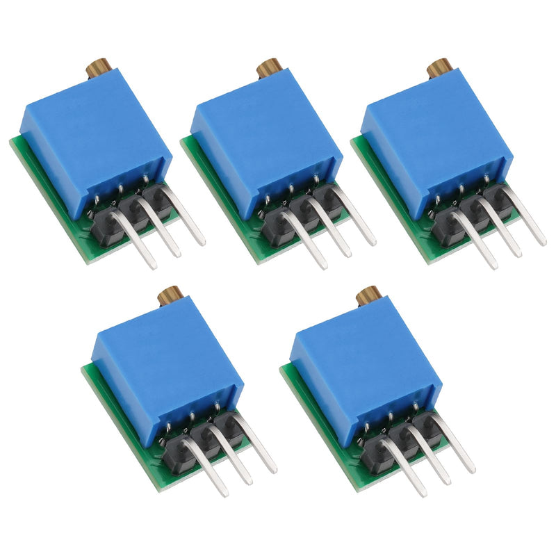 EMSea Pack of 5 0.8Hz-60Hz Adjustable Signal Generator Rectangular Signal Generator NE555 Module Frequency Adjustable Signal Generator DC 5-15V