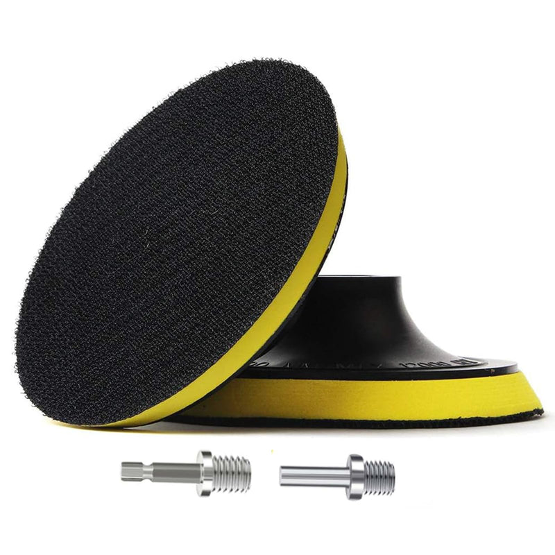 [Australia - AusPower] - HOTCKB 2 x Sanding Discs 115 mm Velcro Polishing Pad with Mounting Plate M14 Support Plate 2 pieces 115 mm 