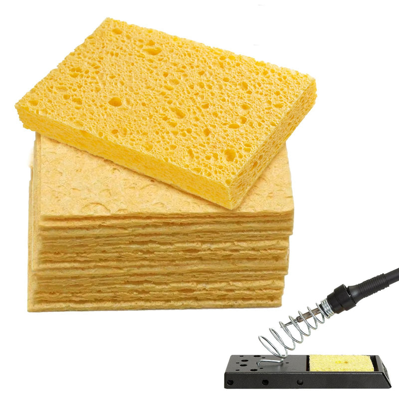 30 pieces cleaning sponge, soldering iron cleaning sponge, replacement sponge, welding cleaning sponge, industrial sponge, soldering iron cleaner pads, with tweezers for clean soldering tips | Schweißreinigungsschwamm,Industrial Schwämme,Lötkolben Löts...
