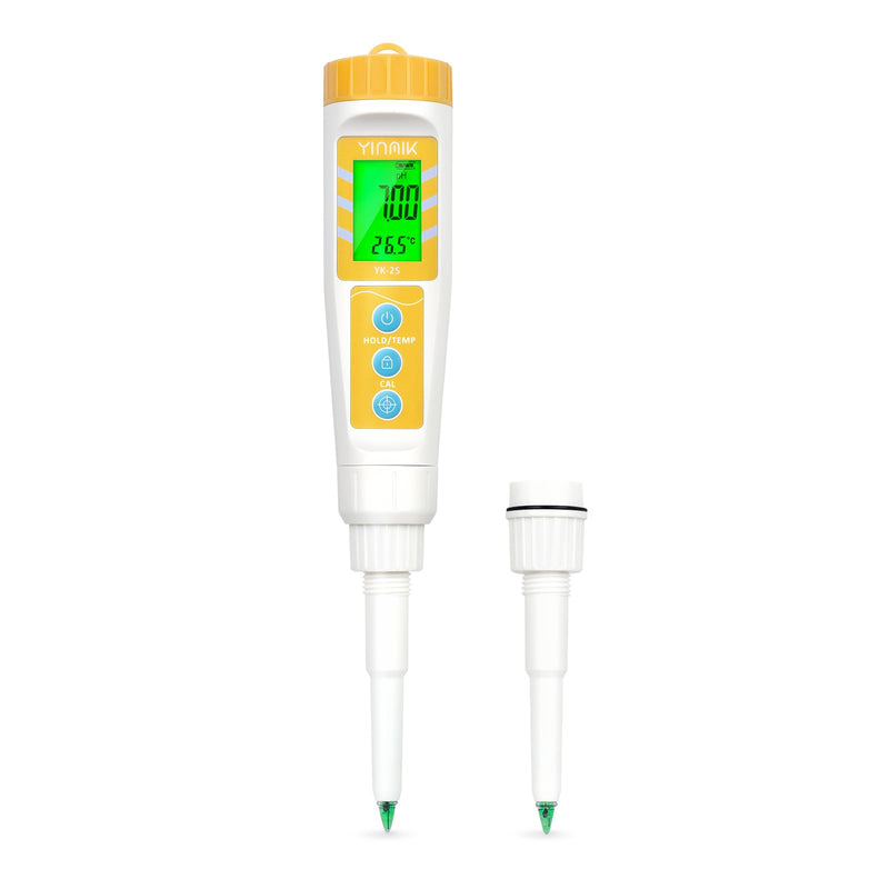 [Australia - AusPower] - YINMIK pH Meter for Food and Water, Precise Digital pH Meter for Meat, Cheese, Sauerkraut, Bread, Hot Sauce, Kombucha and Pool, Food pH Meter with LCD Display and ATC Function 