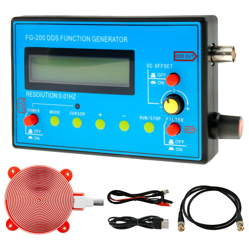 [Australia - AusPower] - FG-200 DDS Function Generator 1-500kHz USB Ultra Accuracy Stability 140 x 80 x 26 mm Frequency Generator with Schumann Wave Generator Function Signal Generator Signal Generator Function Generator 