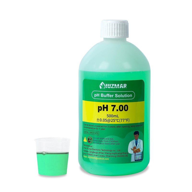[Australia - AusPower] - UIUZMAR pH 7.00 Calibration Solution, pH Buffer Solution 500 ml for Precise Calibration of pH Meter, pH Tester Calibration Liquid 