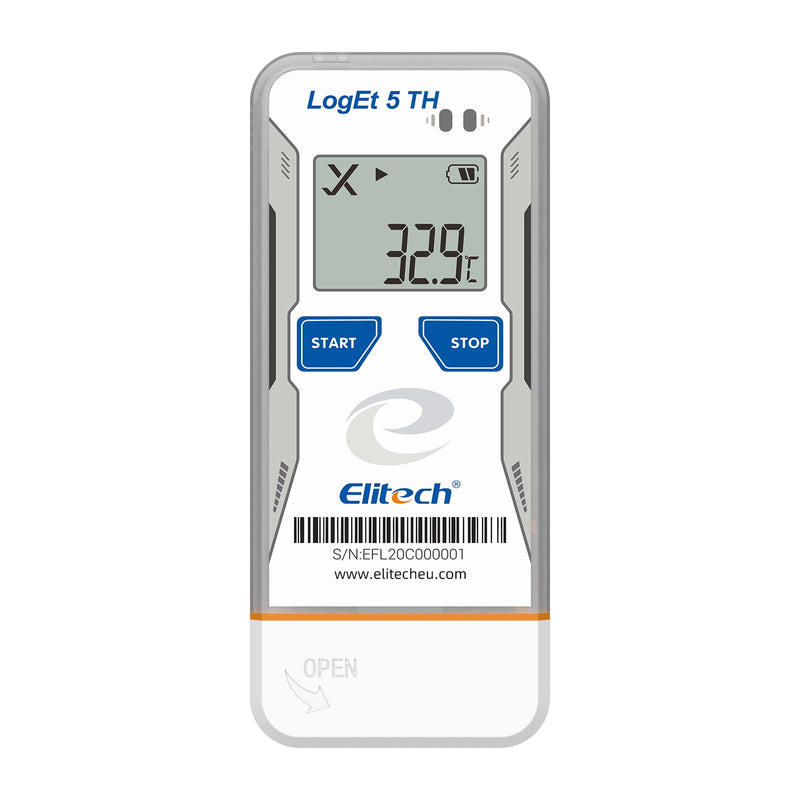 [Australia - AusPower] - Elitech LogEt5TH USB Temperature and Humidity Data Logger, -30°C to 70°C, 32000 Memory Points, Auto PDF/CSV Reports, Compatible with Windows & MacOS, Reusable for Food Cold Chain Temperature -30 ~ 70 °C and humidity 