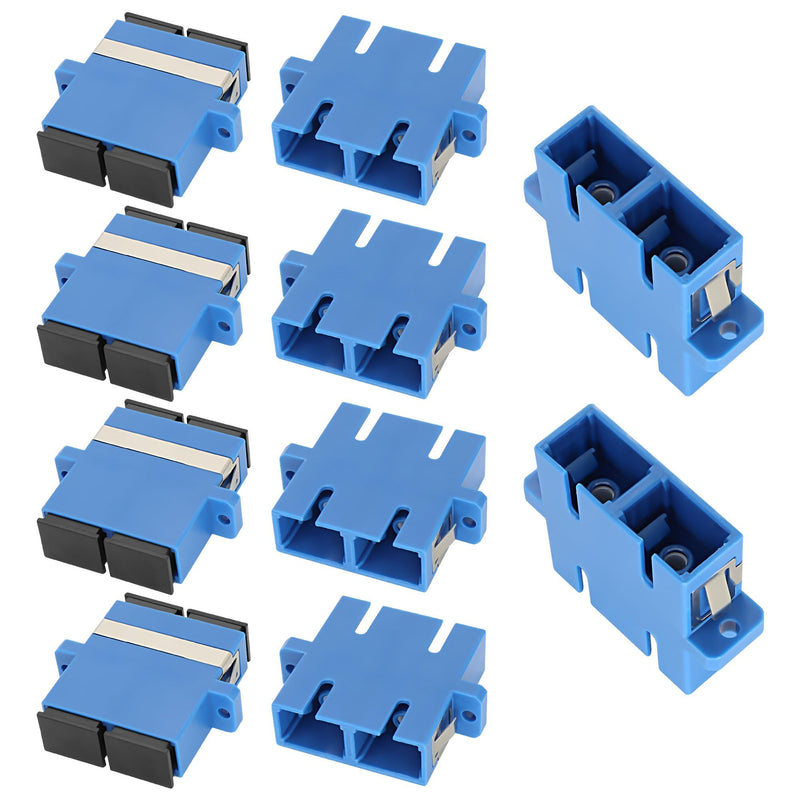 [Australia - AusPower] - XMSJSIY SC-SC Fibre Optic Coupler Adapter SC/UPC Female to Female Duplex Network Internet Converter Connector – 10 Pieces (Duplex) 
