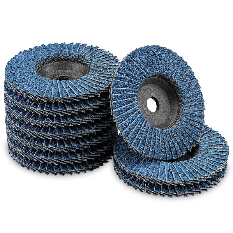 [Australia - AusPower] - NuoDunco Pack of 10 Flap Discs, 76 mm 60 Grain Slat Discs for Metal Wood Steel, Sanding Mop Discs Sanding Discs Flap Disc for 3 Inch Angle Grinder 