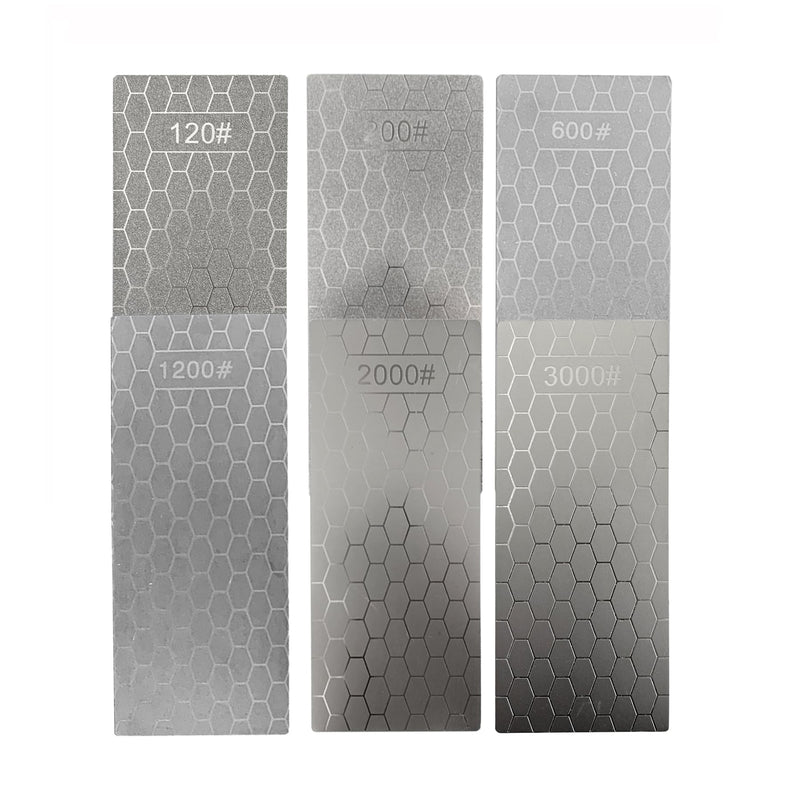 [Australia - AusPower] - Pack of 6 Diamond Sanding Plates, 120# 200# 600# 1200# 2000# 3000# Diamond Grinding from Extra Coarse to Extra Fine Grit for Various Tools 120+200+600+1200+2000+3000 
