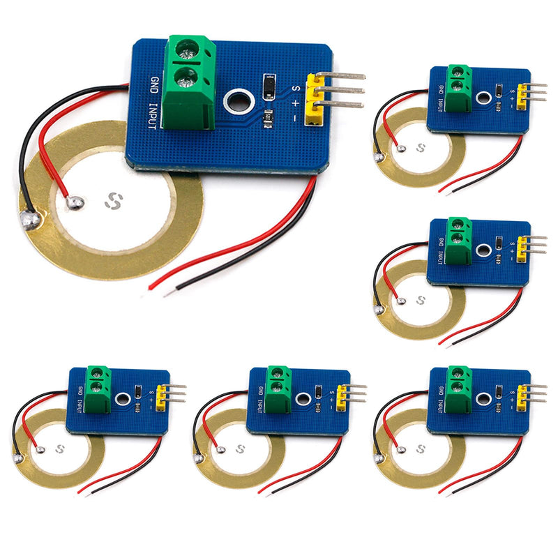 Ceramic Piezo Vibration Sensor Module 3.3 V 5 V Detects Vibration Sensor Analogue Signal Output Module Electronic Building Block Single Module for Arduino DIY 6