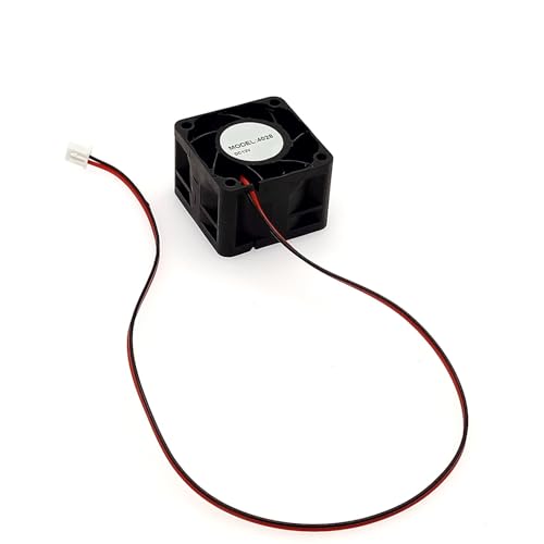 JZK 40 x 40 x 28 mm DC 12 V Mini Cooling Fan 40 mm with 2-Pin Plug, 15000 rpm, 0.27 A, 4028 Ball Bearing Small Brushless DC Fan 4 cm for Cooling or Ventilation, 3D Printer Fan